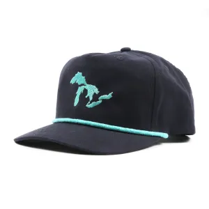 Great Lakes Rope Hat (Navy & Mint)