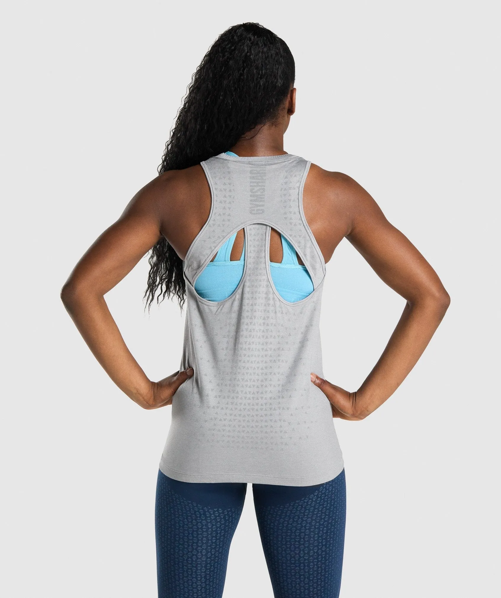 Gymshark Apex Seamless Tank - Light Grey Marl