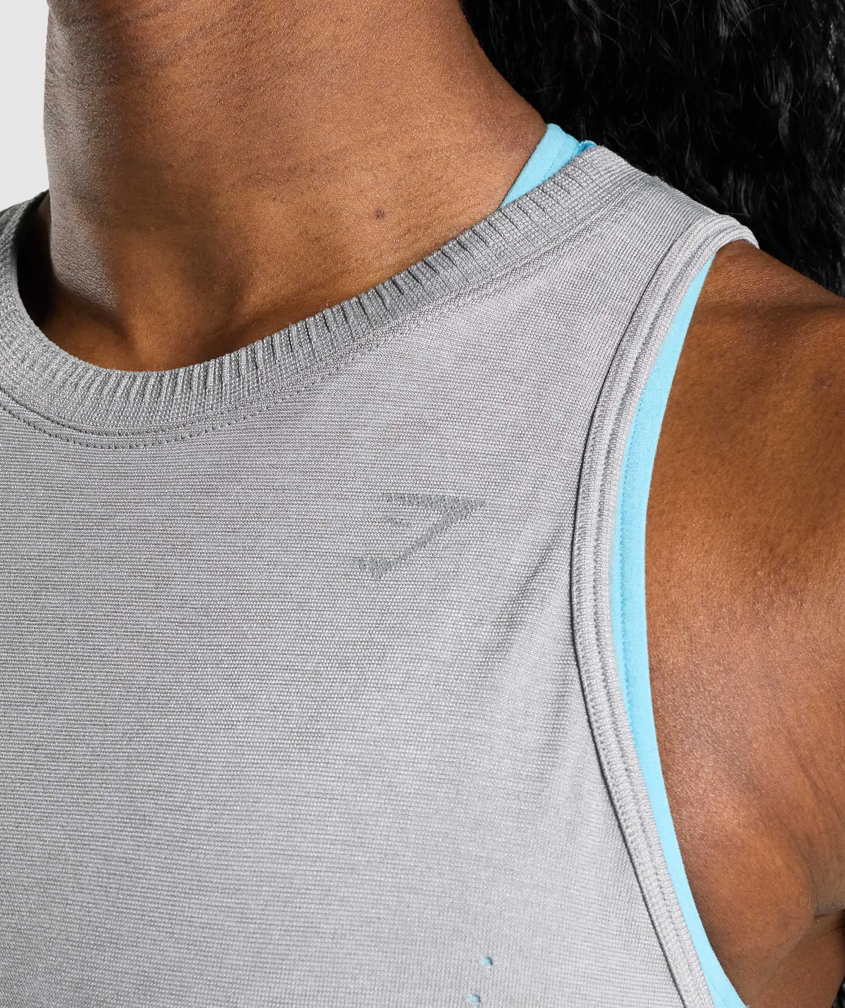 Gymshark Apex Seamless Tank - Light Grey Marl