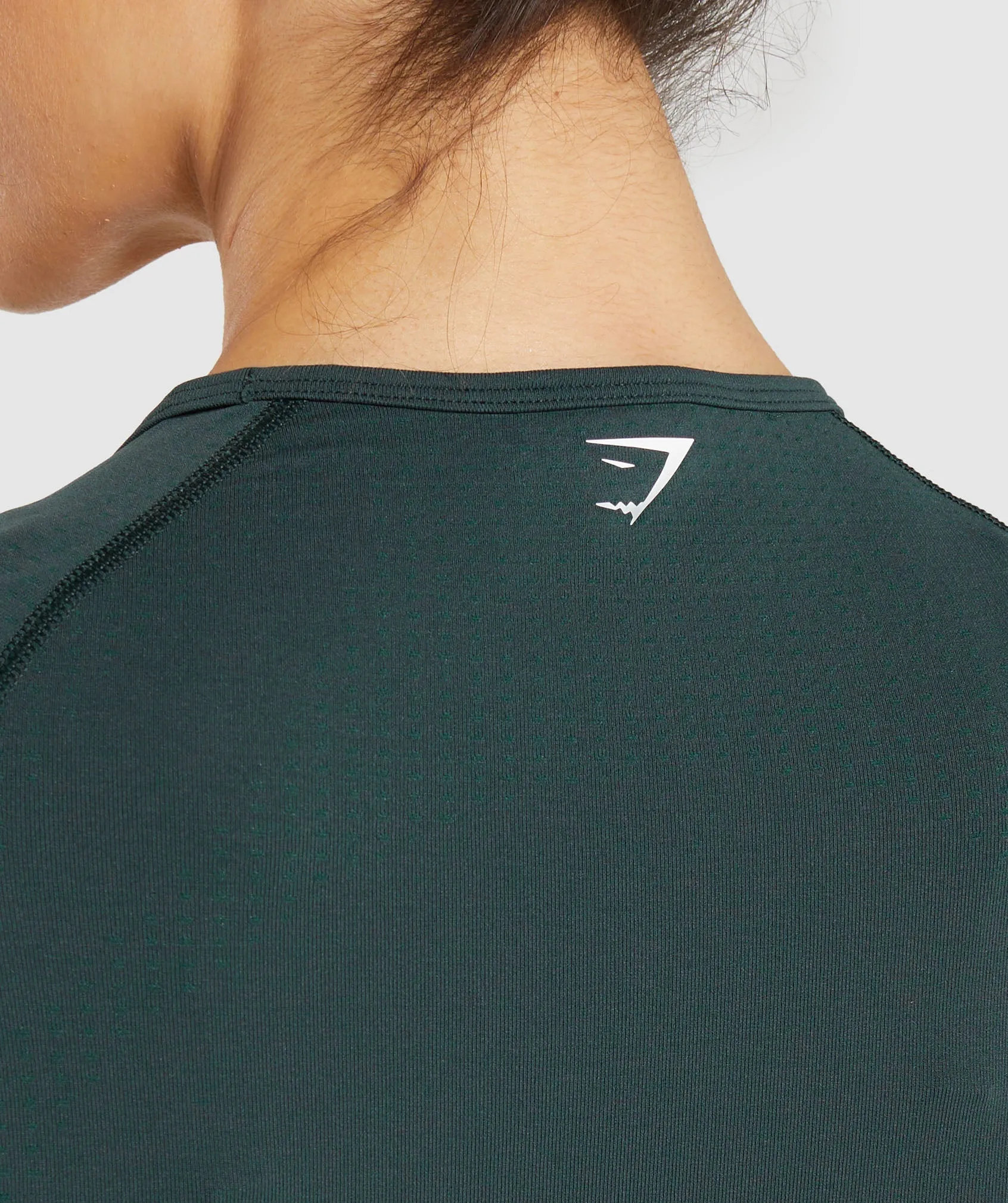 Gymshark Vital Seamless 2.0 Long Sleeve Top - Woodland Green Marl