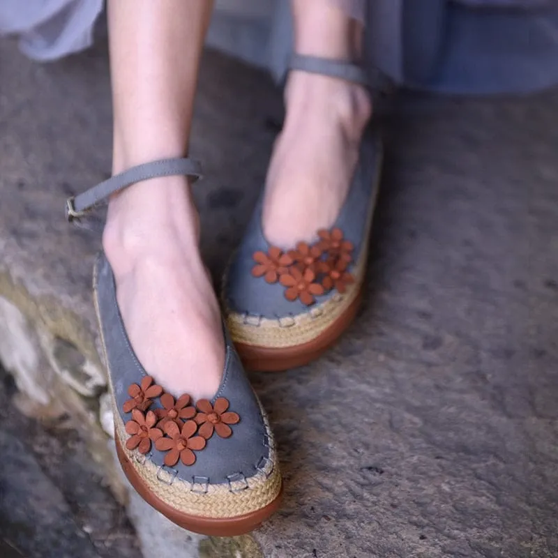 Handmade Leather Floral Shoes