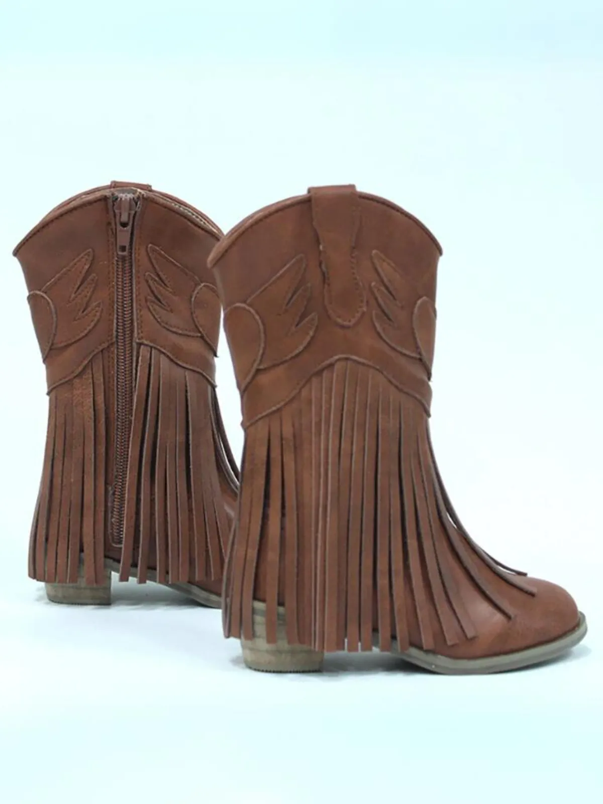 Heart Fringe Cowboy Boots By Liv and Mia