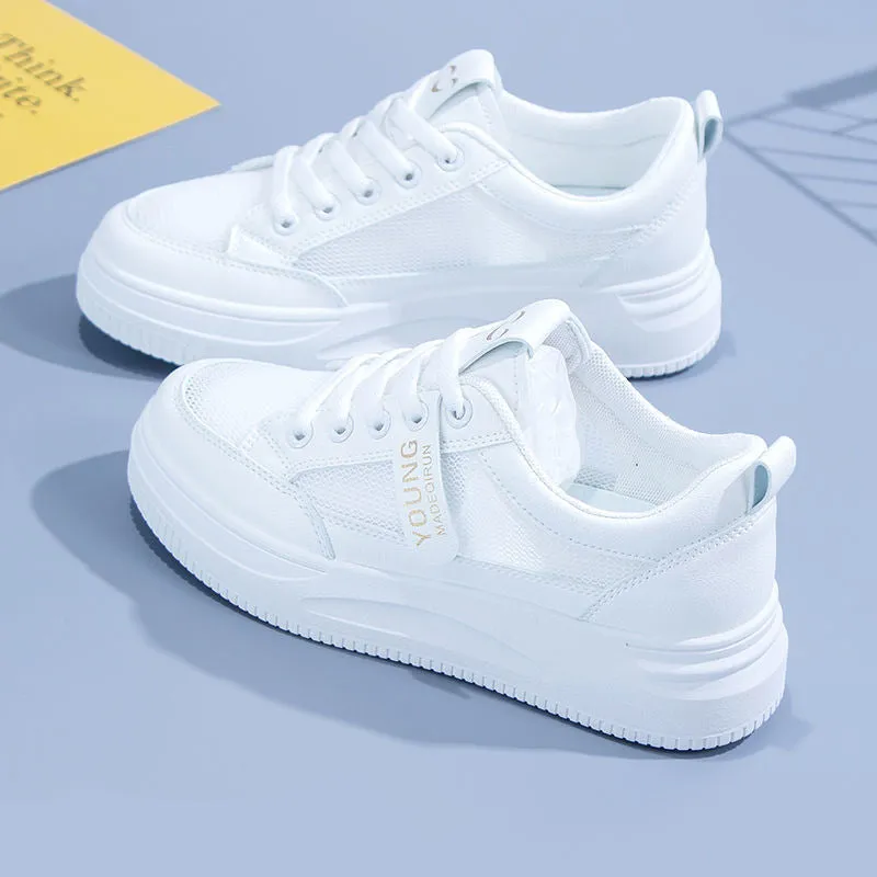 ikearlax White Shoes Female  New Running Shoes Ins Fashionable Ladies Shoes Korean Style Female Student Leisure Sneaker Fashion Sneakers