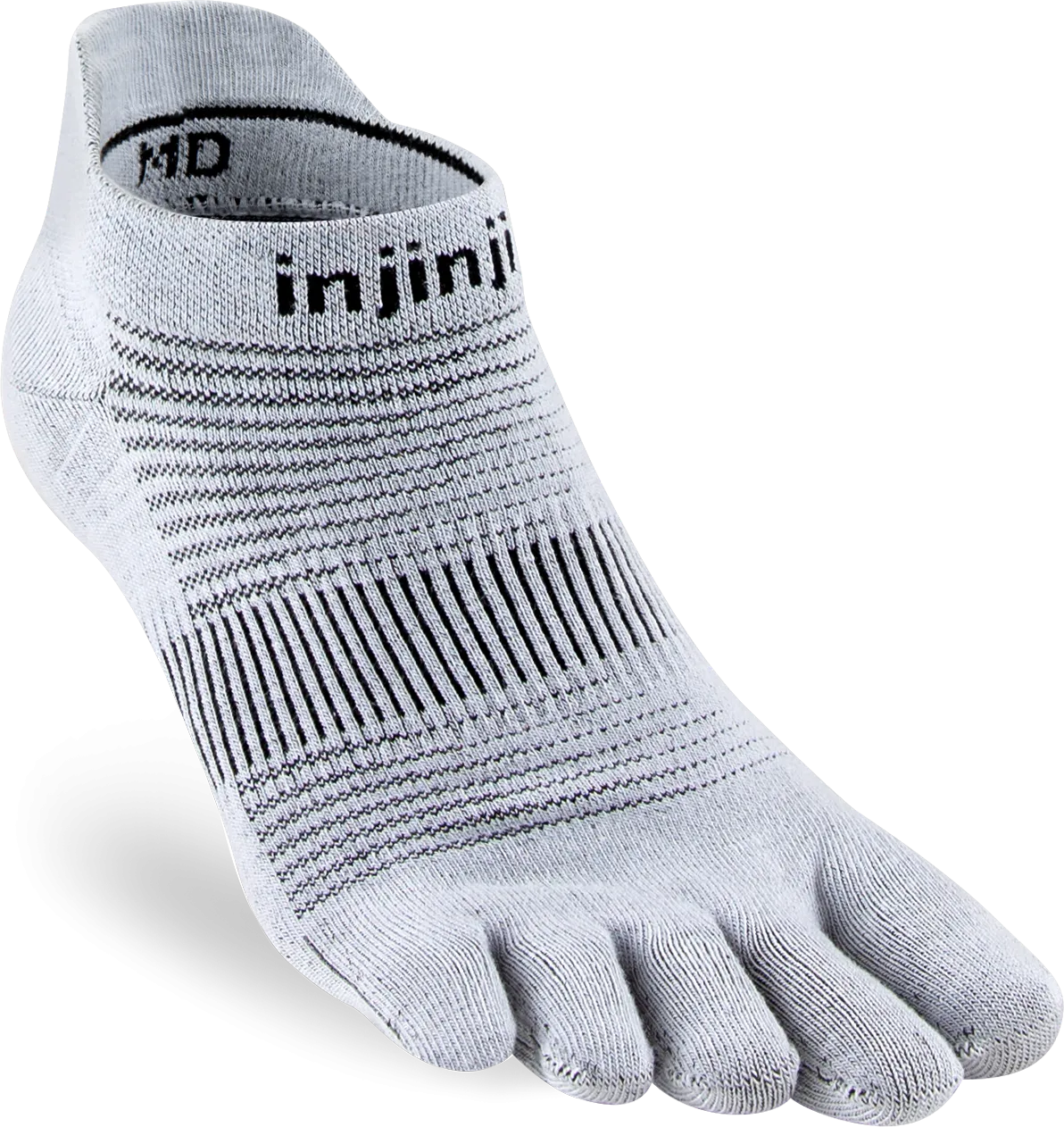 Injinji Men&#x27;s Run Lightweight No-Show Grey | Buy Injinji Men&#x27;s Run Lightweight No-Show Grey here | Outnorth