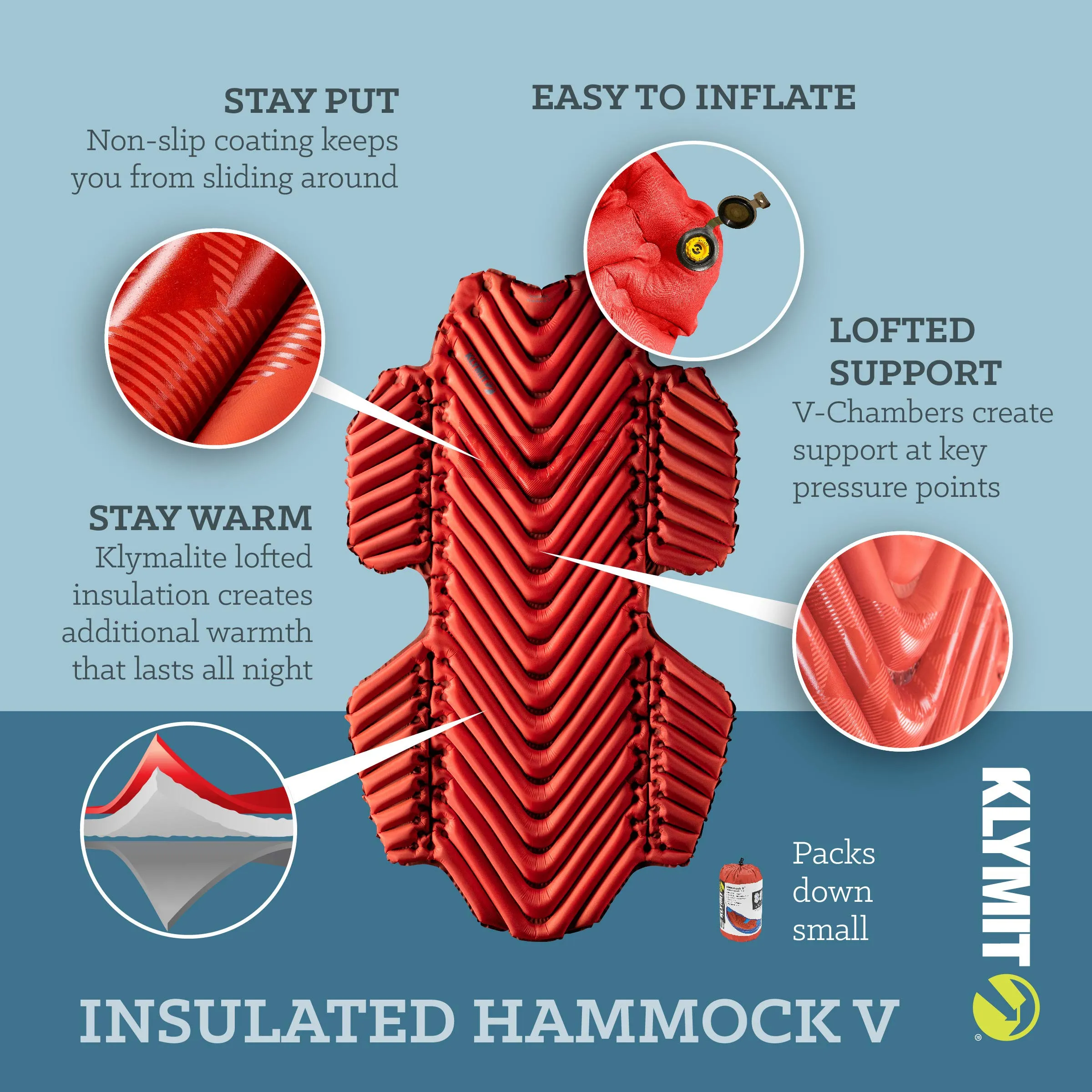 Insulated Hammock V Sleeping Pad - Klymit