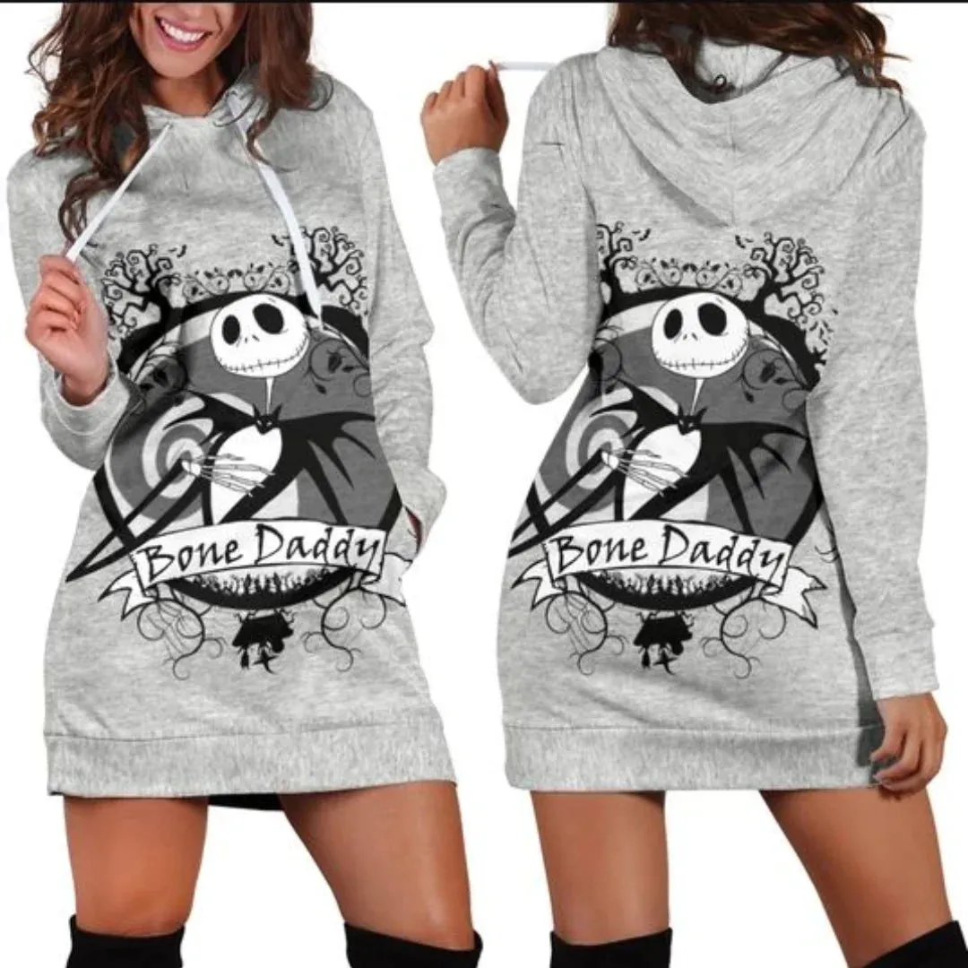 Jack Skellington Hoodie Dress Sweater Fashion Disney Dress Sweatshirt