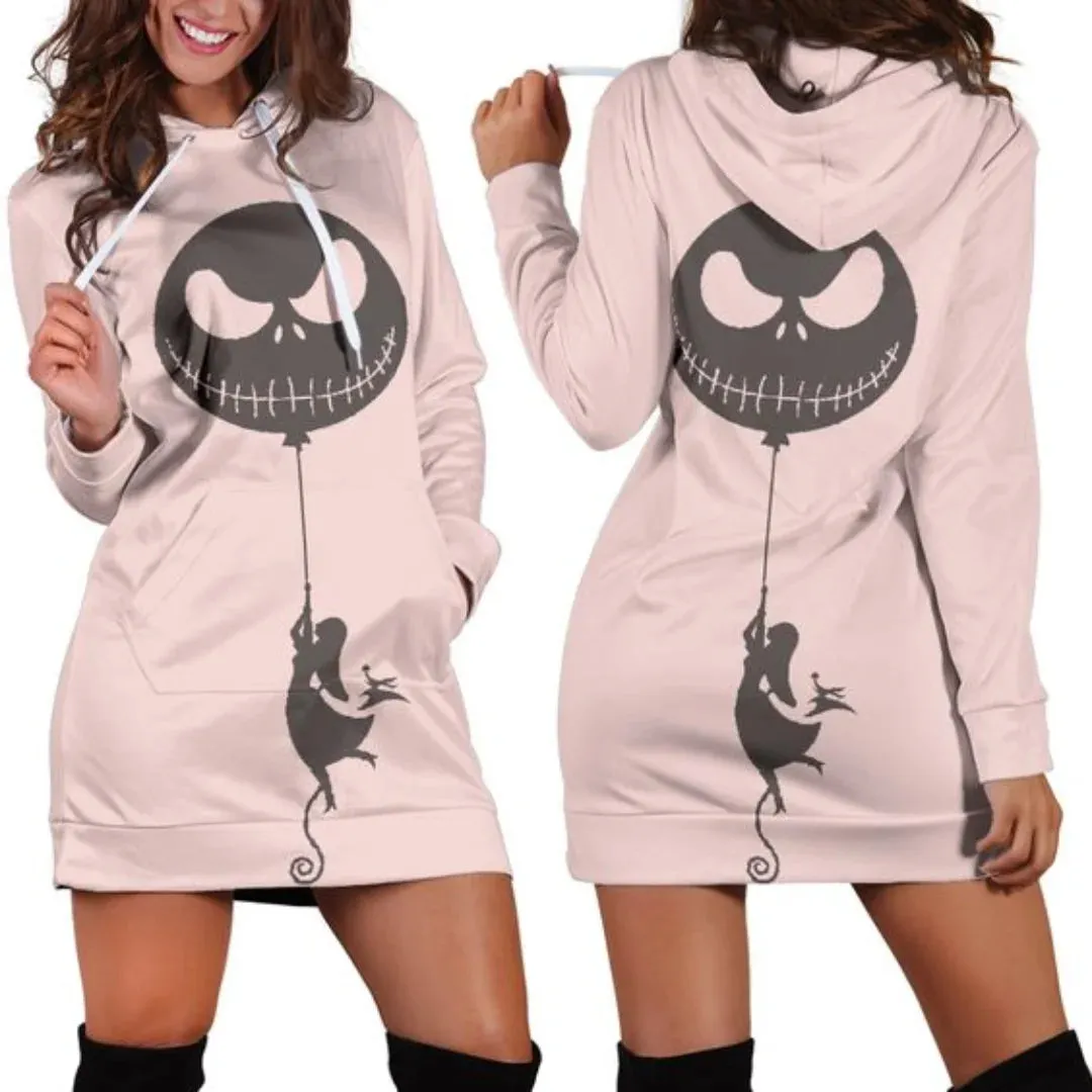 Jack Skellington Hoodie Dress Sweater Fashion Disney Dress Sweatshirt