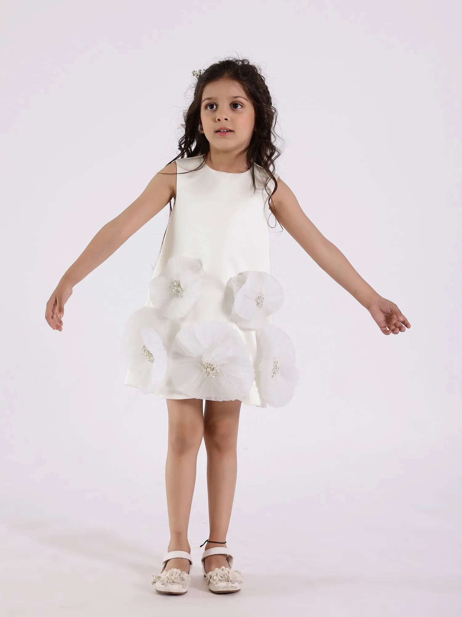 Janyas Closet White Blessing Bloom Christening Dress