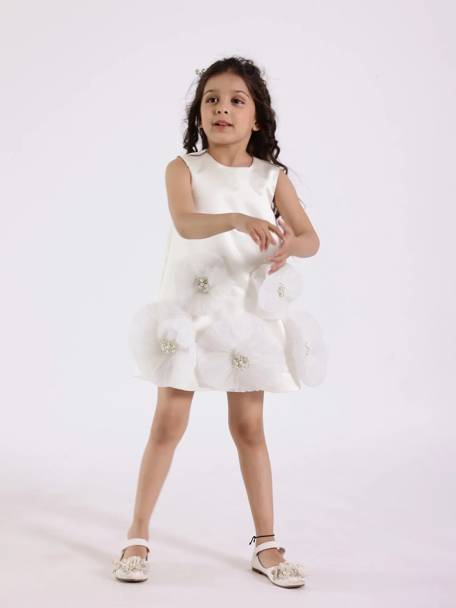 Janyas Closet White Blessing Bloom Christening Dress