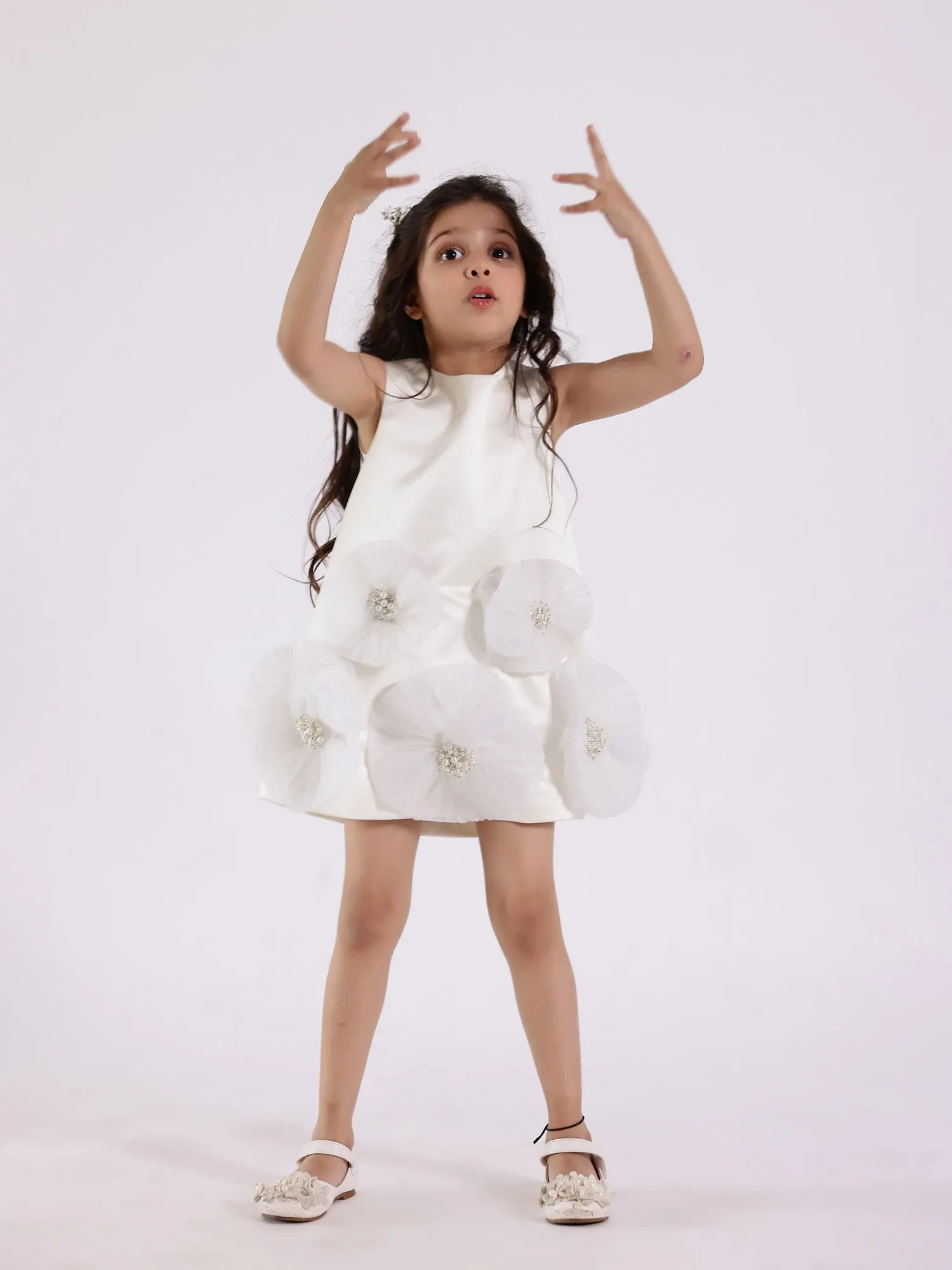 Janyas Closet White Blessing Bloom Christening Dress