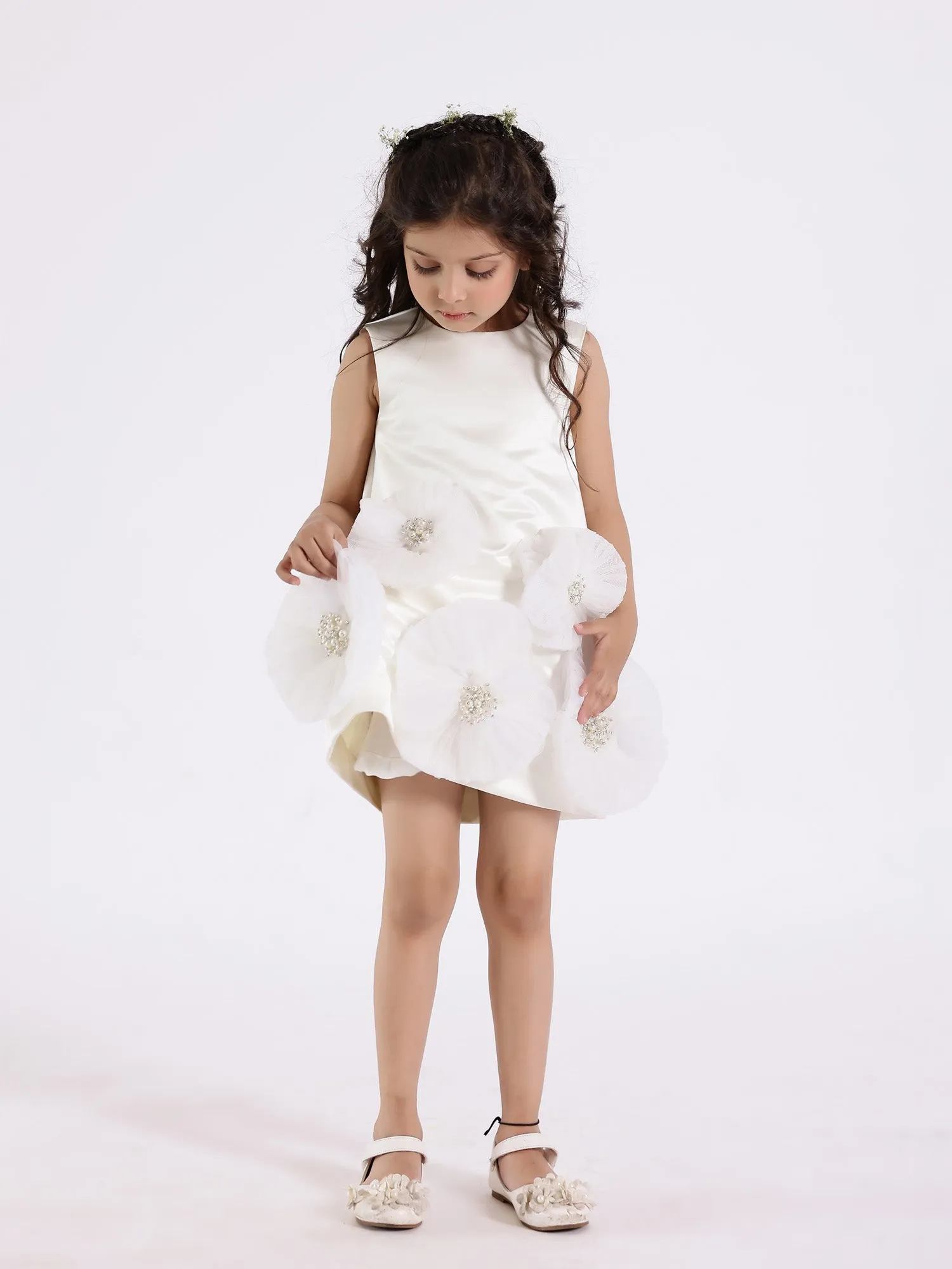 Janyas Closet White Blessing Bloom Christening Dress