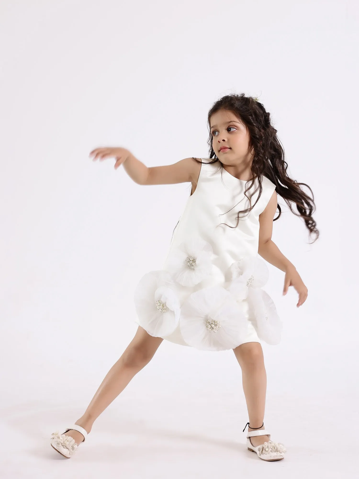 Janyas Closet White Blessing Bloom Christening Dress