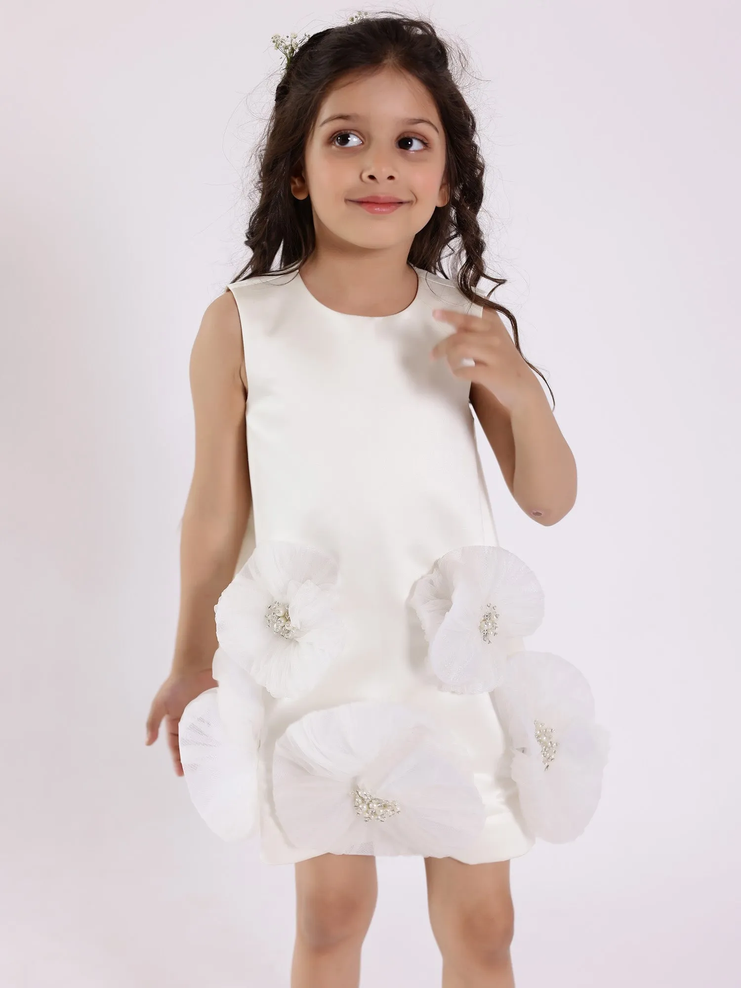 Janyas Closet White Blessing Bloom Christening Dress