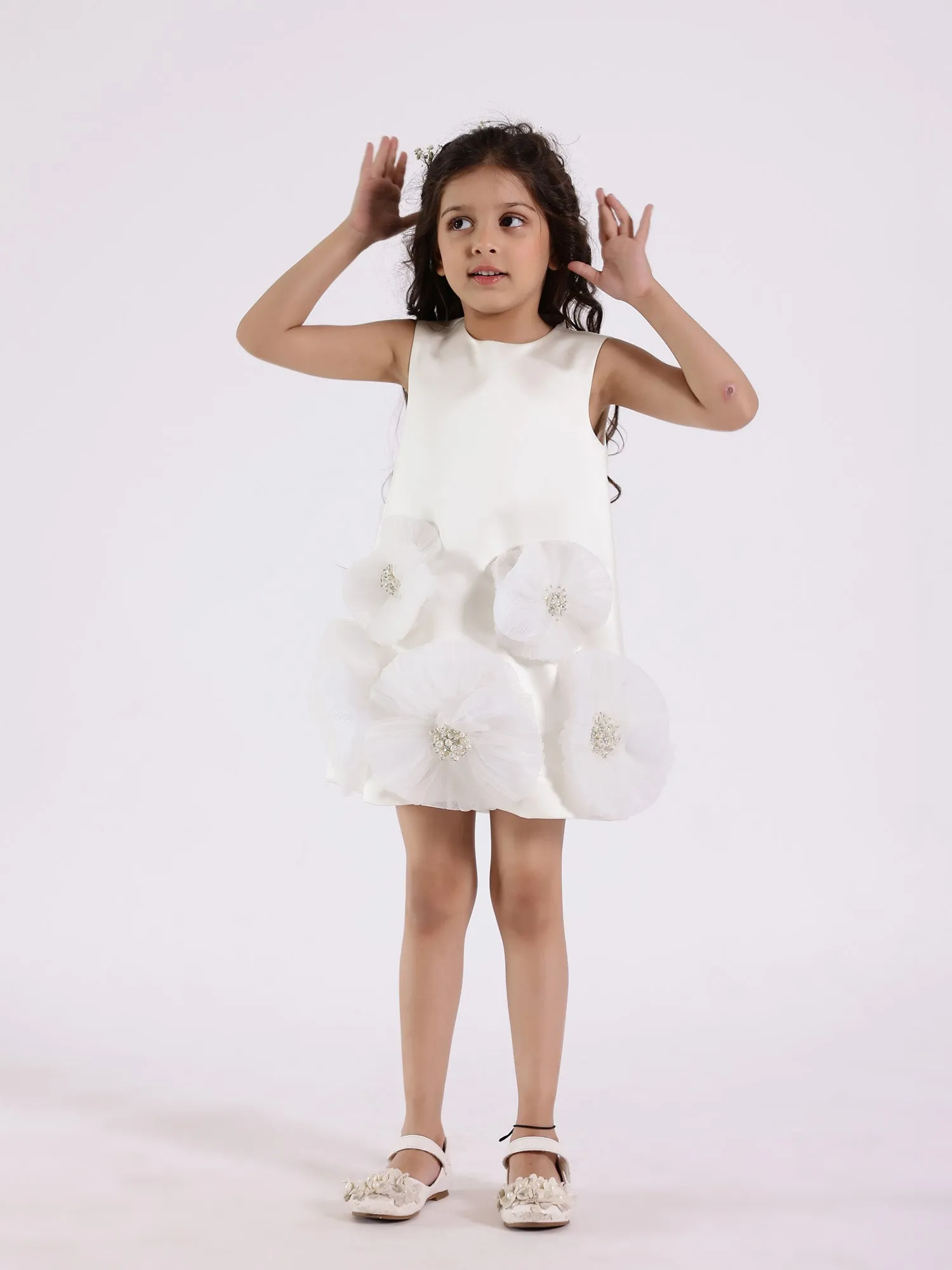 Janyas Closet White Blessing Bloom Christening Dress