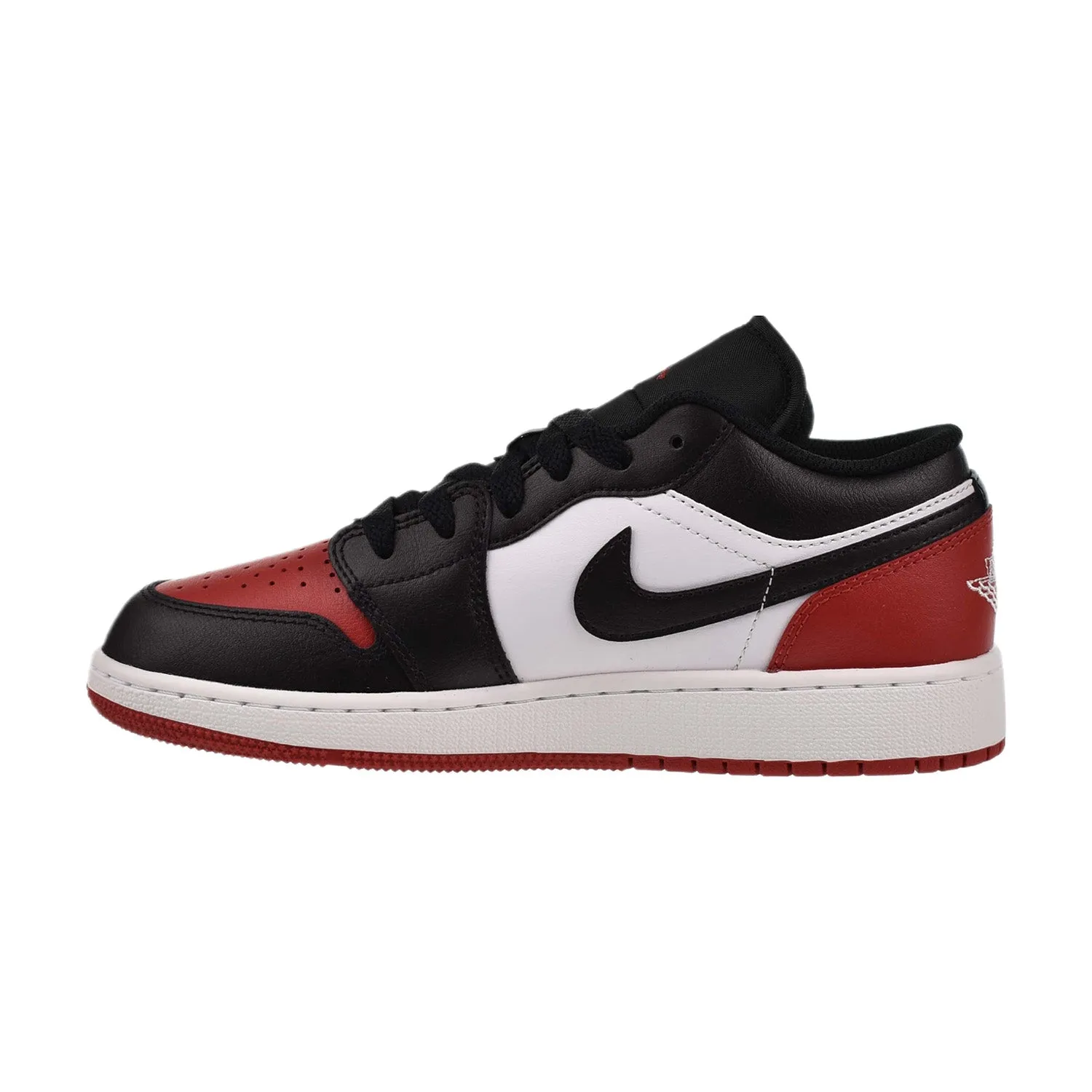 Jordan 1 Low (GS) Big Kid's Shoes White-Black-Varsity Red