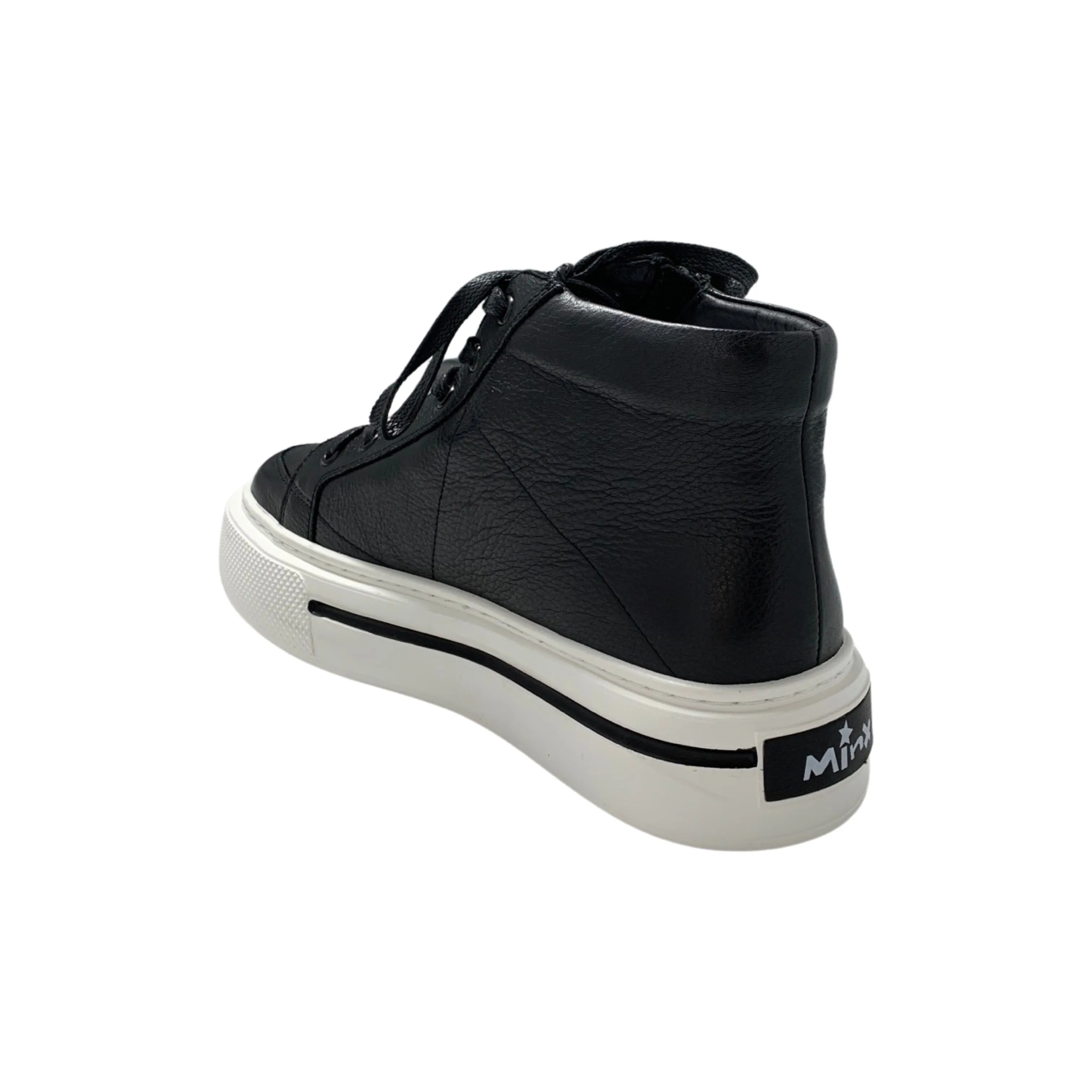 Juniper Black/White Leather Sneaker