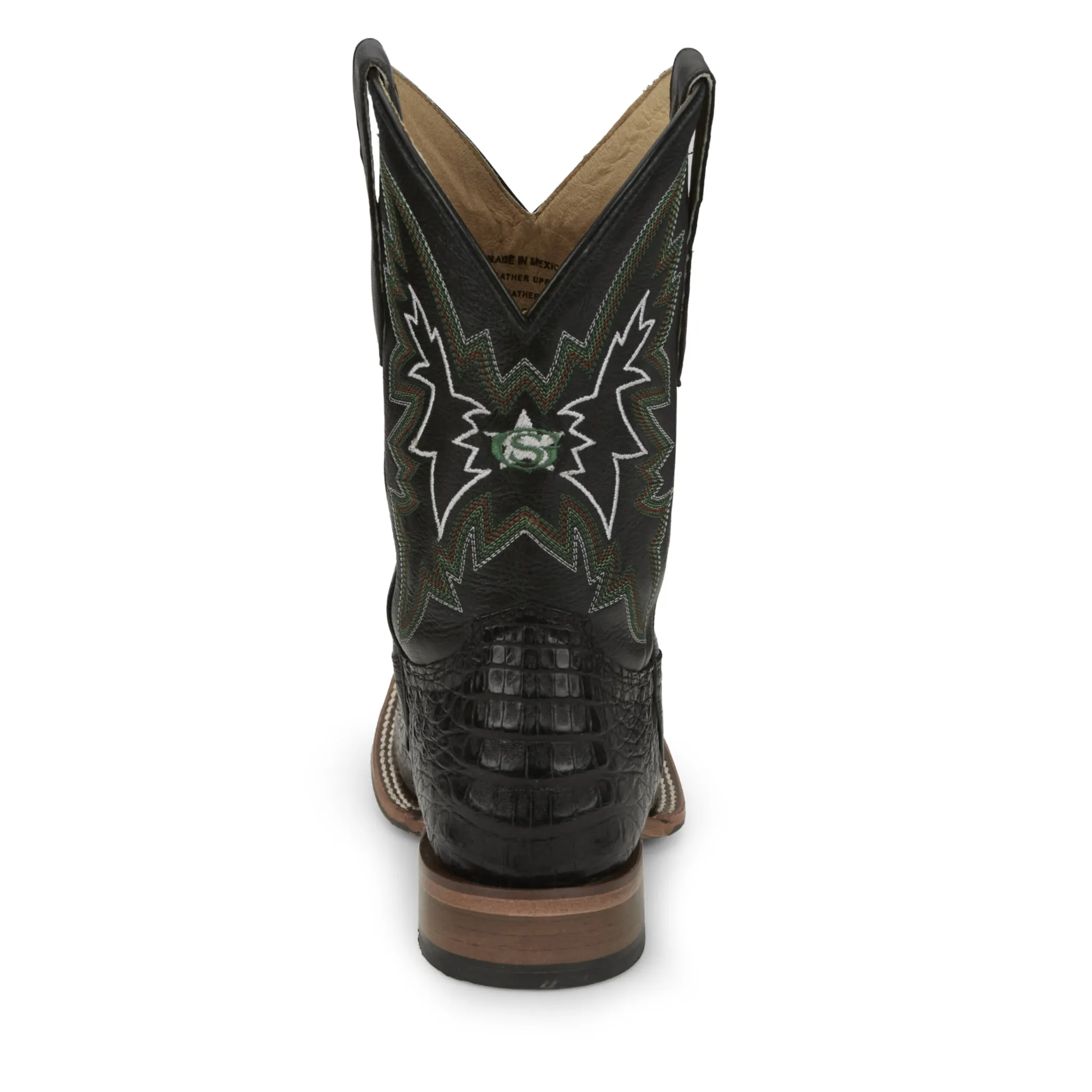 JUSTIN MEN'S HAGGARD BLACK CAIMAN WESTERN BOOTS - GR5705