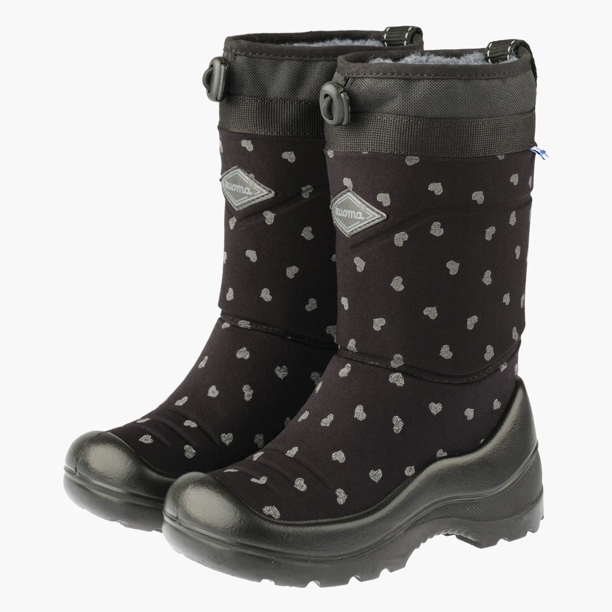 Kids´ winter boots Lumilukko, Black Cute reflective