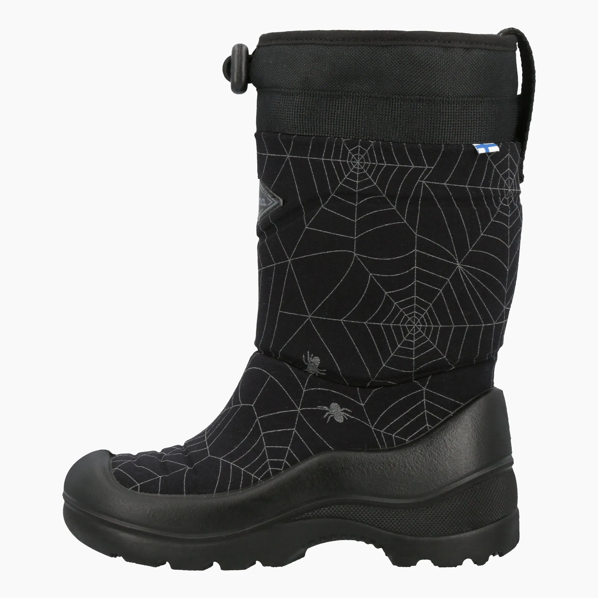 Kids´ winter boots Lumilukko, Black Spider reflective