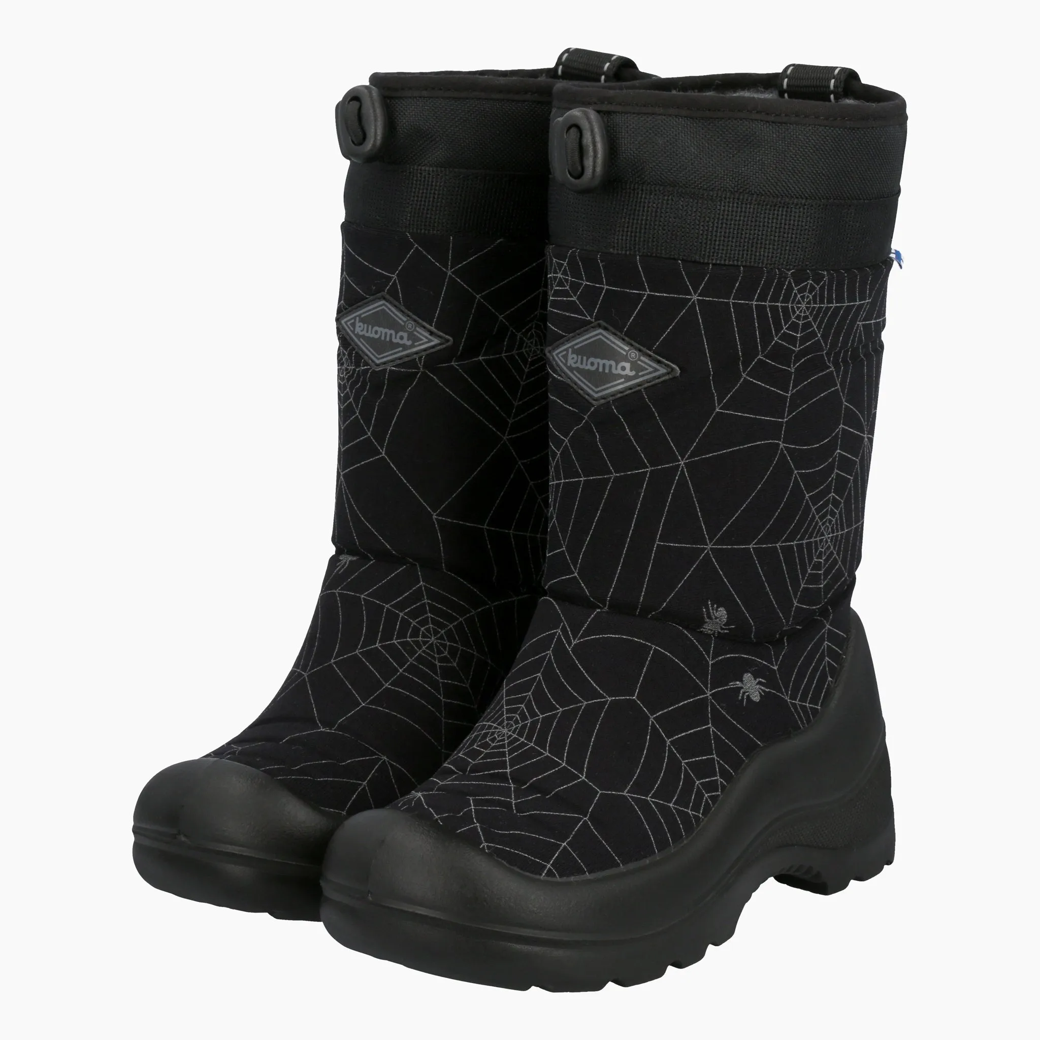 Kids´ winter boots Lumilukko, Black Spider reflective