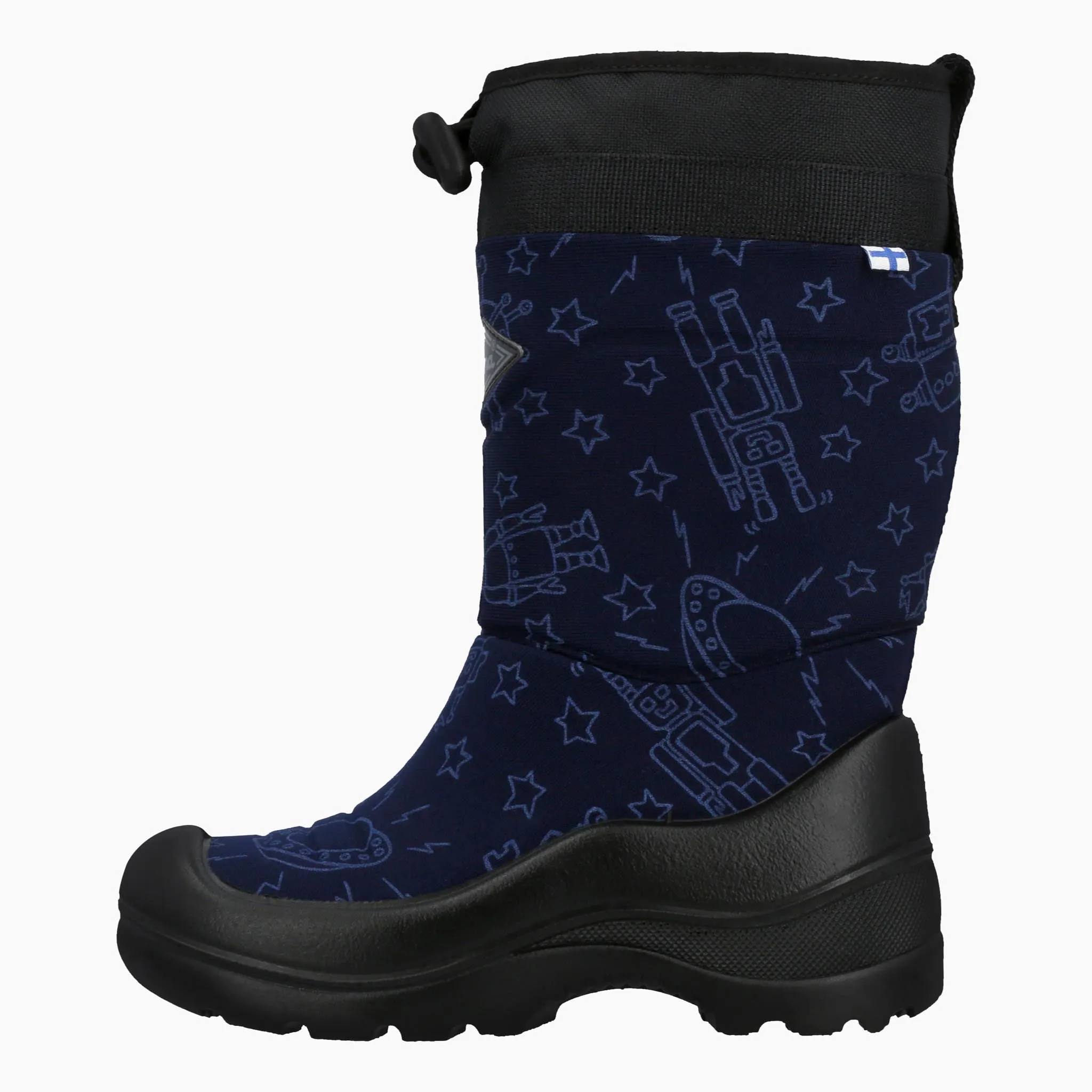 Kids´ winter boots Lumilukko, Blue Robot