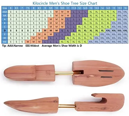 Kilocircle | Men's Red Cedar Wood Shoe Tree Single Tube 2 Packs