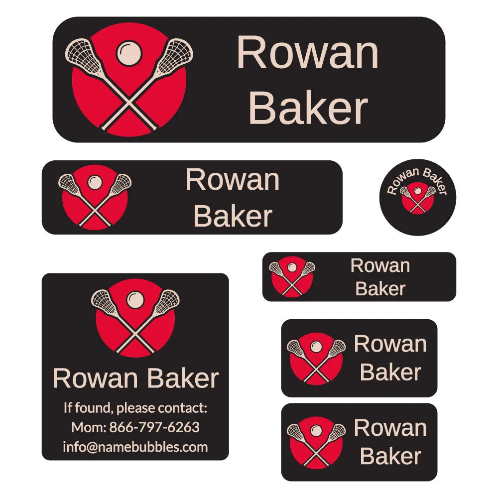 Lacrosse School Labels Pack