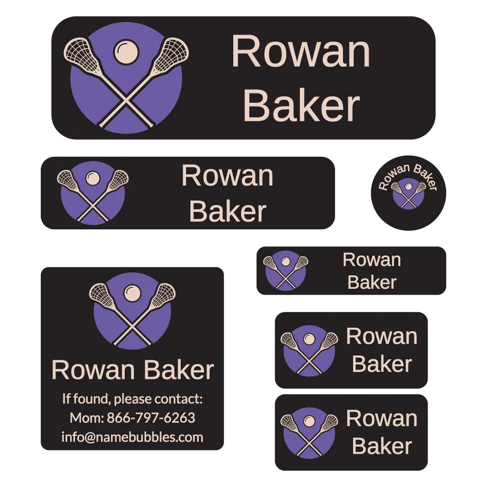 Lacrosse School Labels Pack