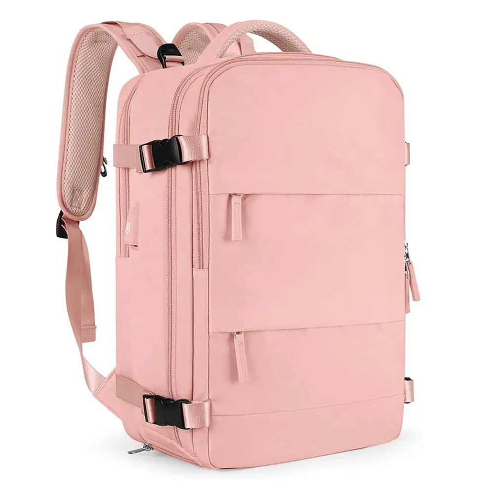Large Travel Backpack Hiking Backpack Outdoor Gym Bag Mommy Bag-Pink