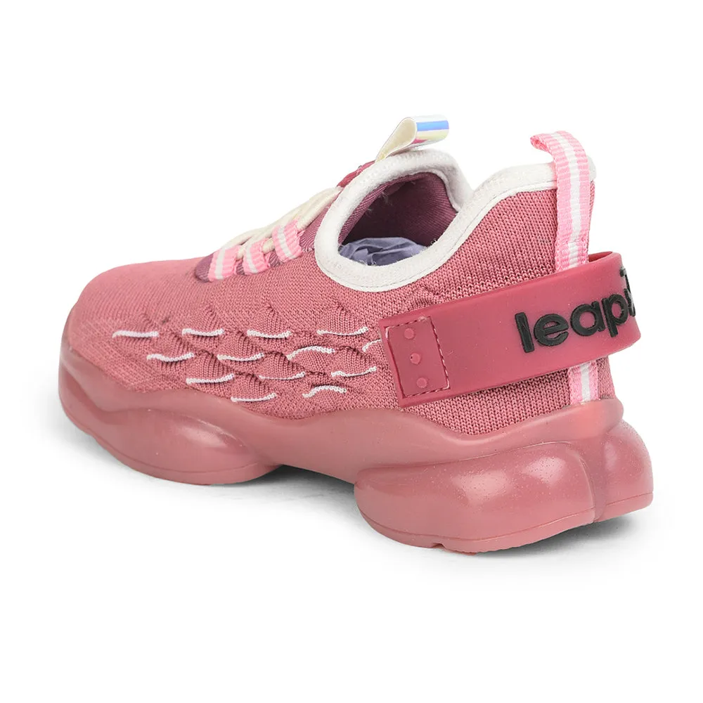 Leap7x Non Lacing Sports Shoes For Kids (Pink) ENRICK-2 By Liberty