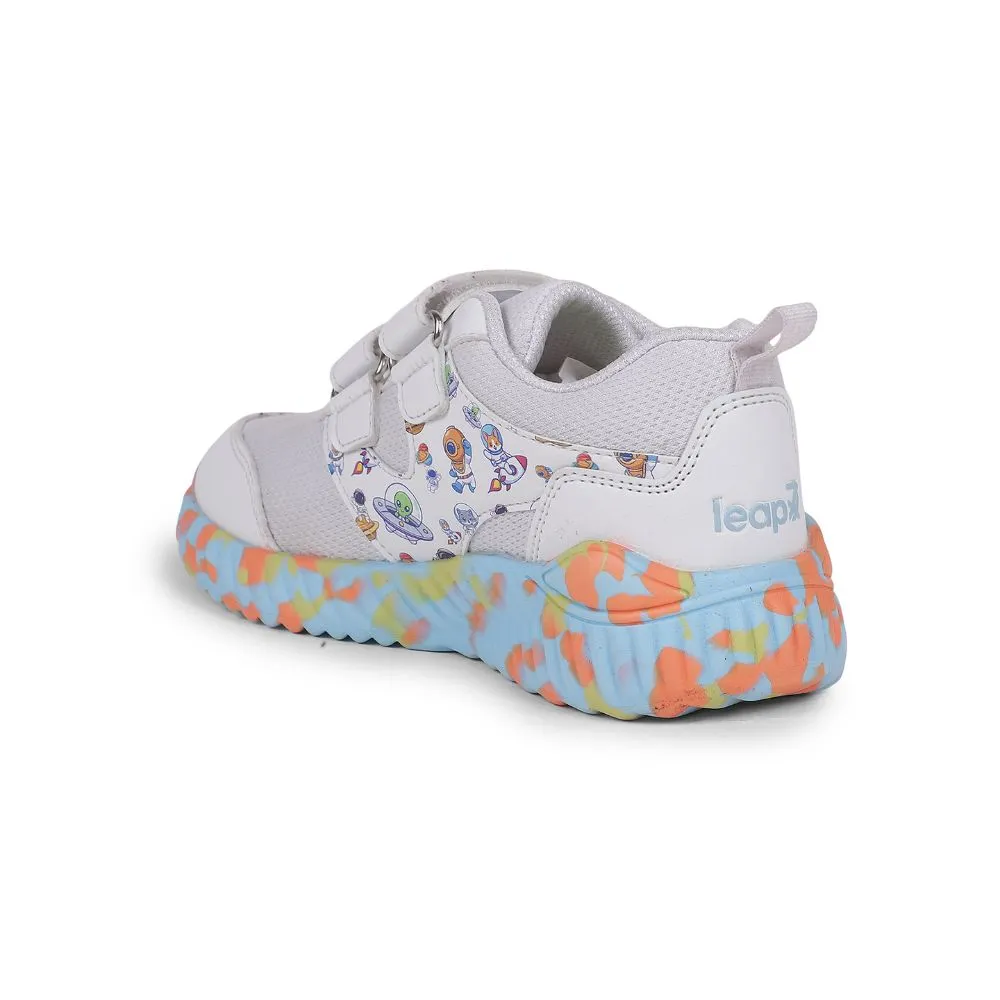 Leap7x White Sports Slip-on Walking Shoes For Kids NITKID-1 By Liberty