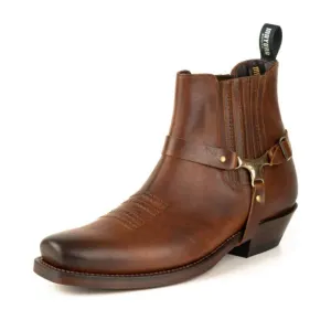 LEATHER ANKLE BOOTS WESTERN