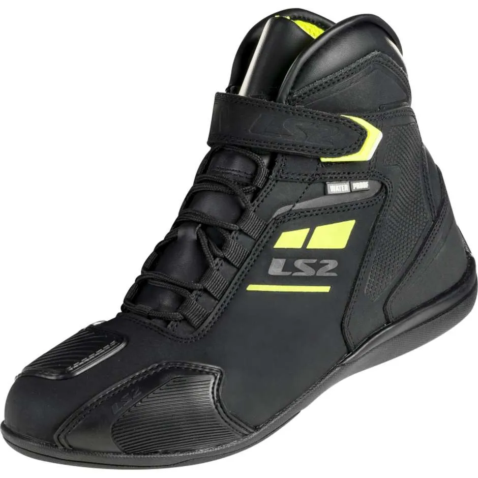 Ls2 Garra Man Boots WR Black H-V Yellow