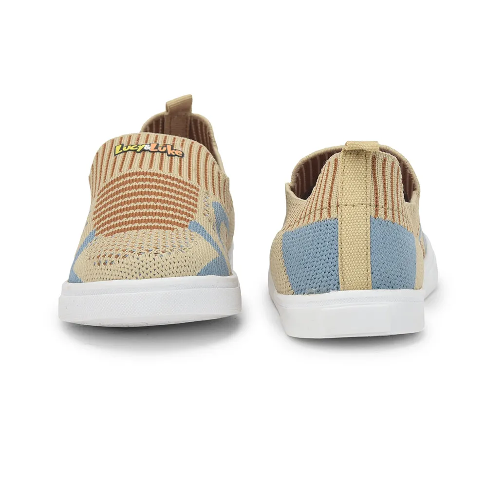 Lucy & Luke (Beige) Casual Non Lacing Shoes For Kids MINT-5 By Liberty