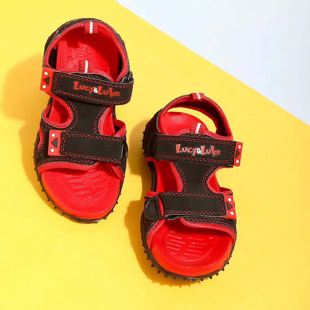 Lucy & Luke (Black) Casual Sandal For Kids POLO By Liberty