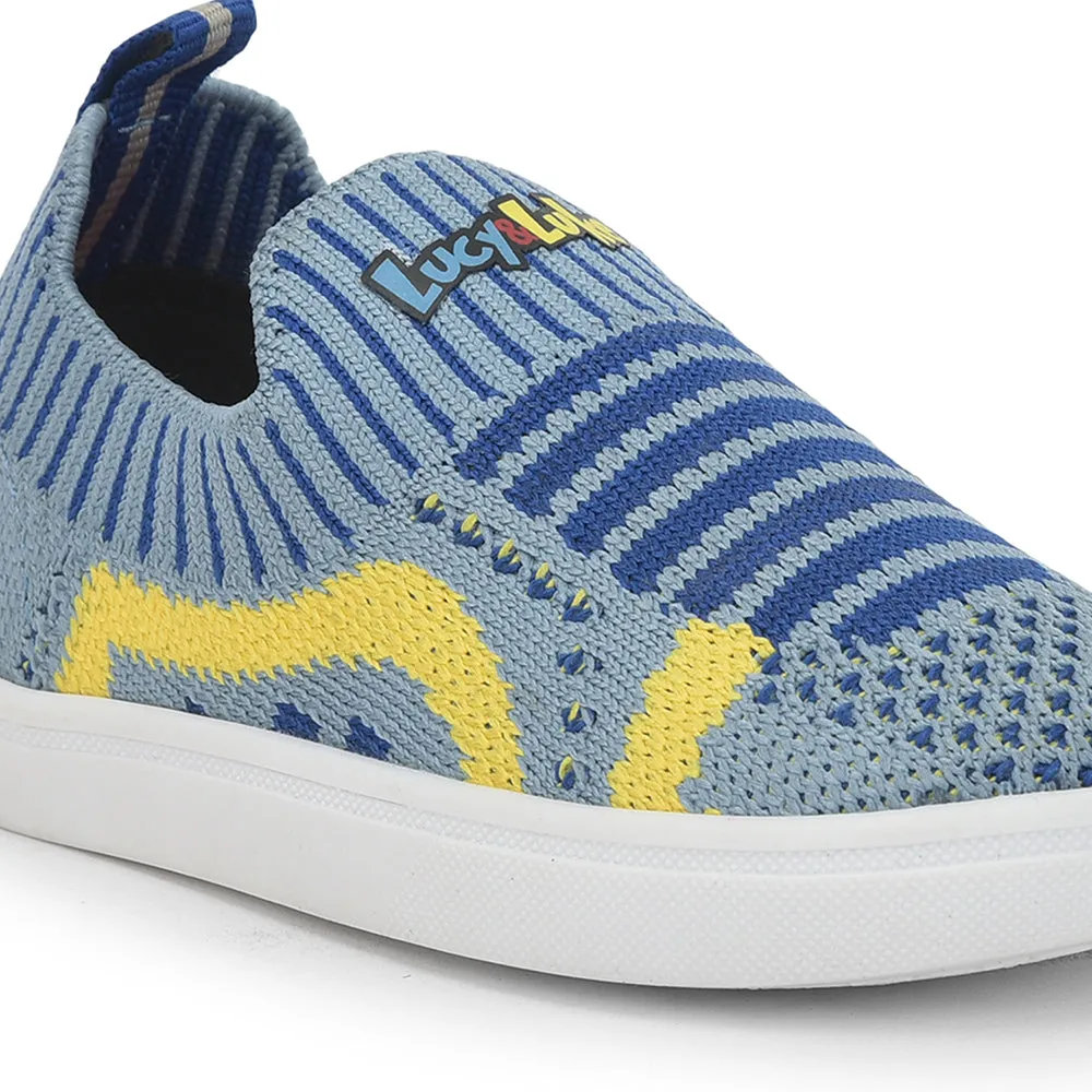 Lucy & Luke (Blue) Casual Non Lacing Shoes For Kids MINT-5 By Liberty