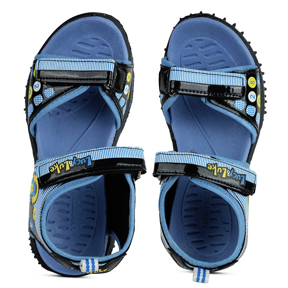 Lucy & Luke Blue Casual Sandal For Kids 8074-303 By Liberty