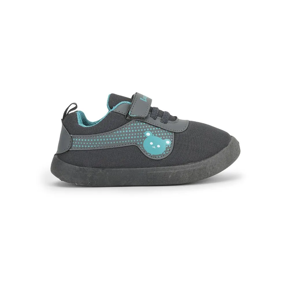 Lucy & Luke (Grey) Casual Non Lacing Shoes For Kids BASTIAN-2E By Liberty