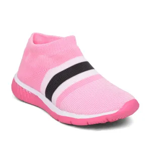 Lucy & Luke (Pink) Sports Non Lacing Shoes For Kids SPLASH-3 By Liberty