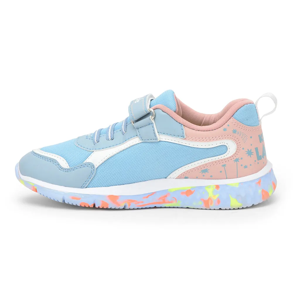 Lucy & Luke (Sky Blue) Sports Non Lacing Shoes For Kids JAMIE-126E By Liberty