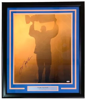 Mark Messier Signed Framed 16x20 Edmonton Oilers Stanley Cup Photo Steiner