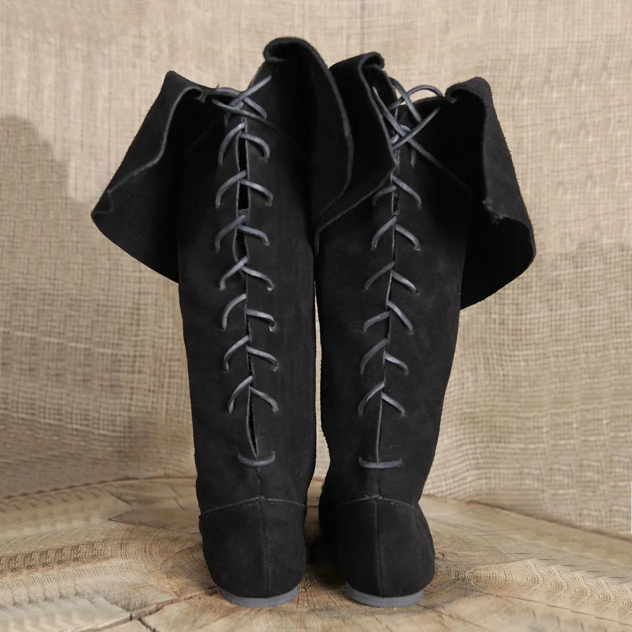 Medieval Viking Pirate Cosplay Men Long Boots Renaissance Shoes