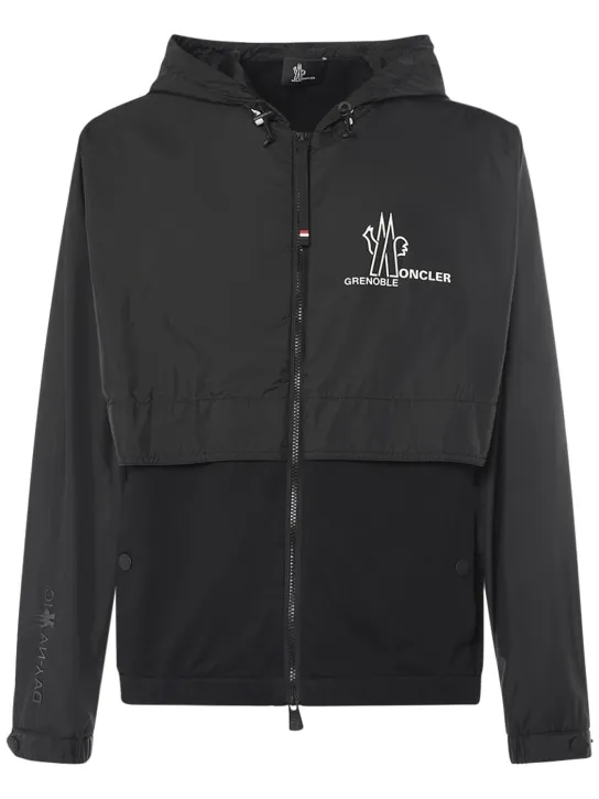 Moncler Grenoble   Logo lightweight cotton zip-up jacket 