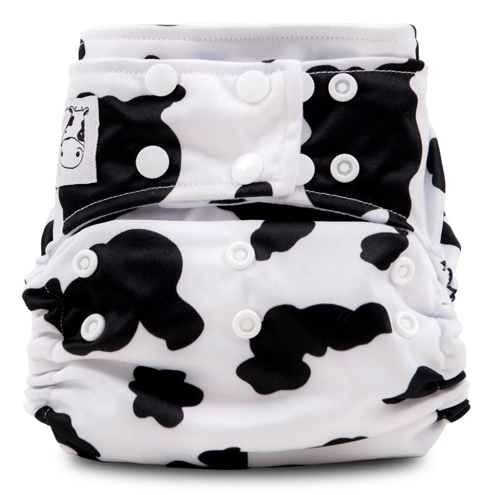 Moo Moo Kow One Size Pocket Diapers Snap - Moo Moo