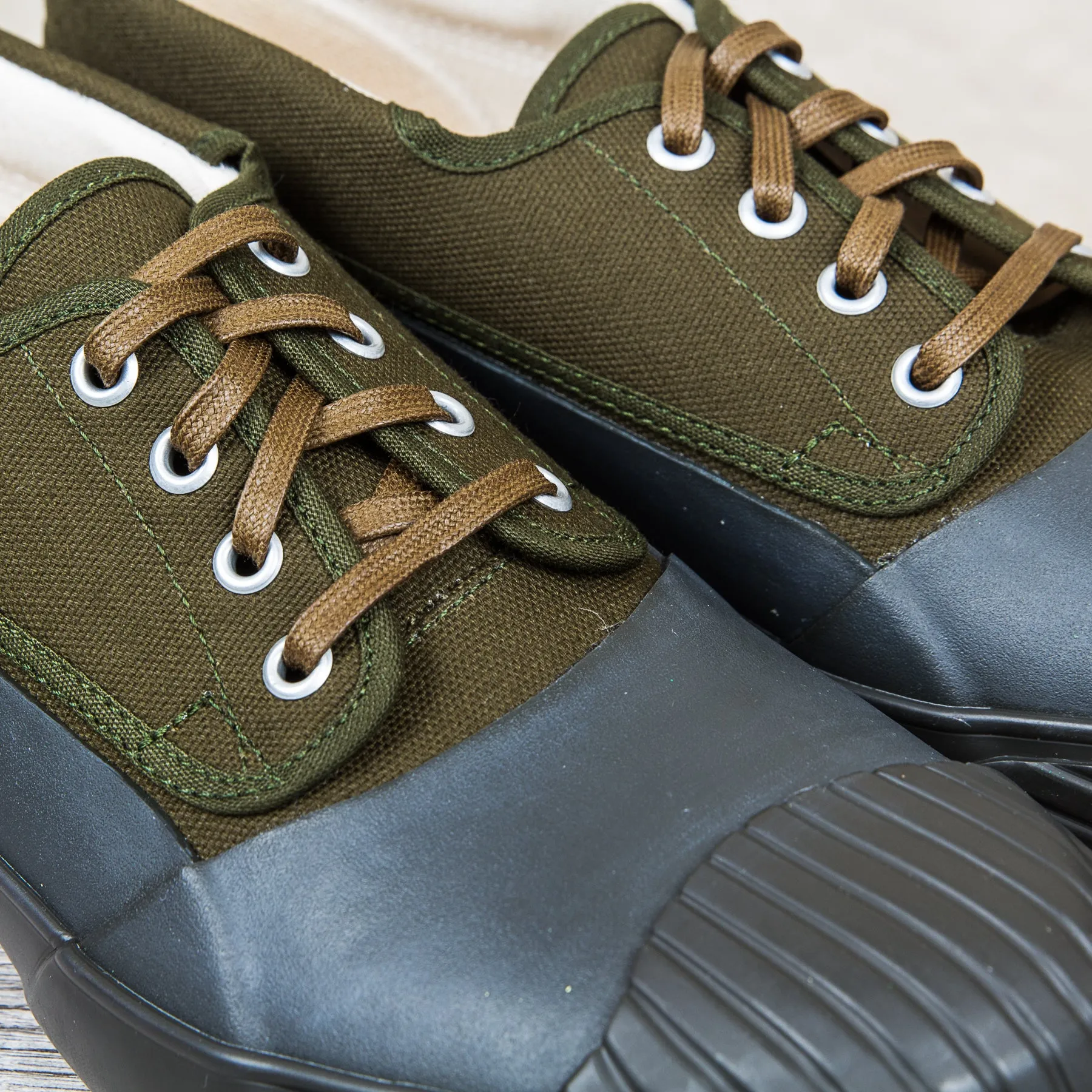 Moonstar Mudguard Vulcanized Rubber Shoes Olive