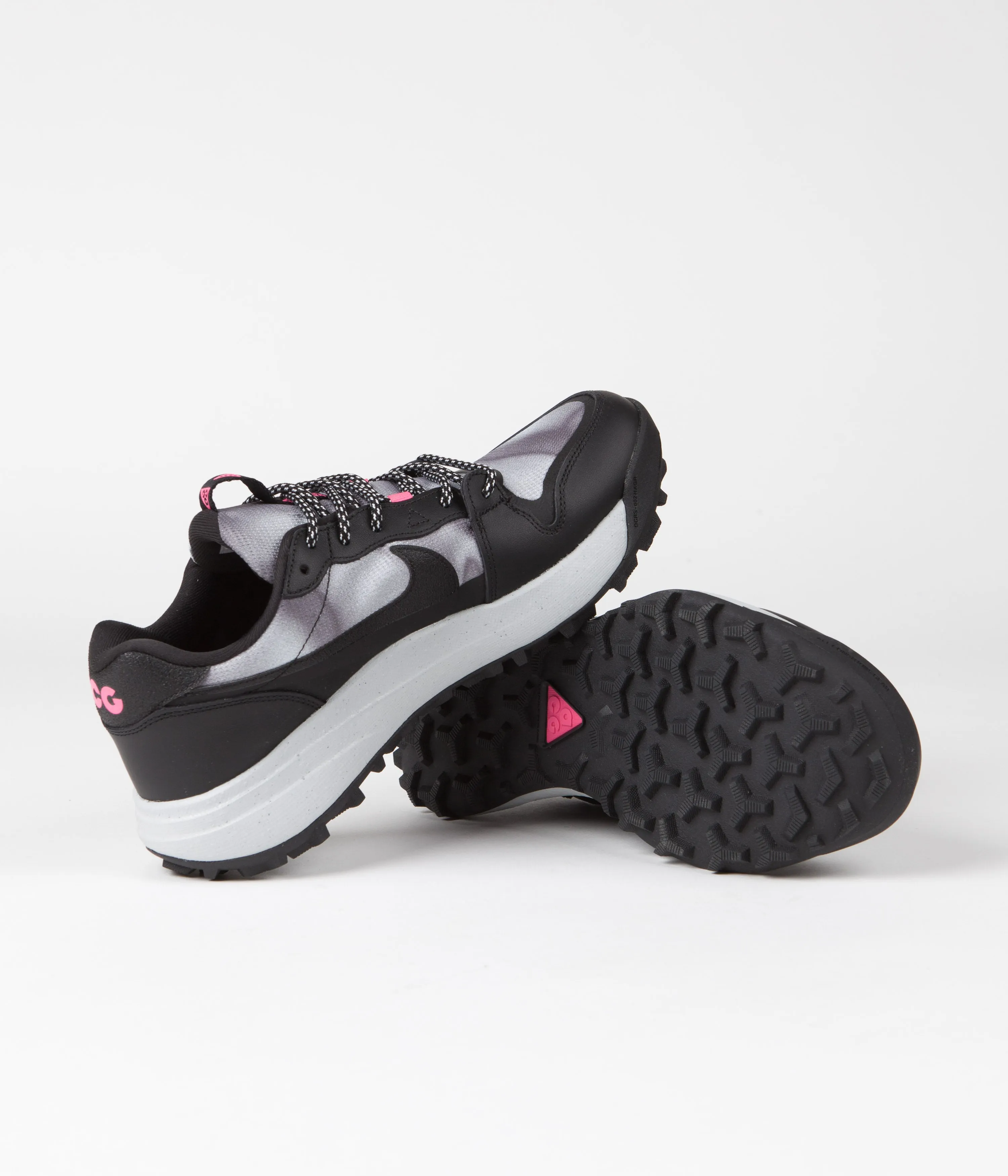 Nike ACG Lowcate SE Shoes - Black / Black - Hyper Pink - Wolf Grey