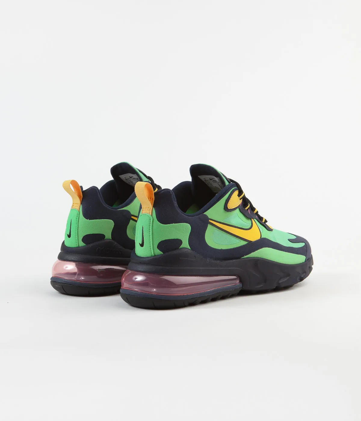 Nike Air Max 270 React 'Pop Art' Shoes - Electro Green / Yellow Ochre - Obsidian