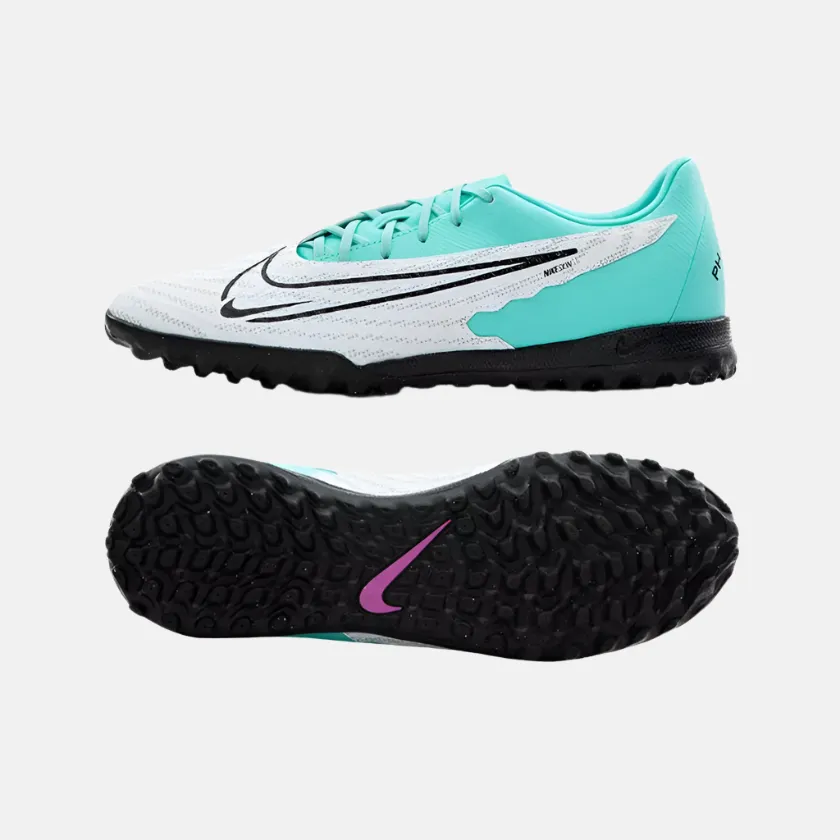 Nike Phantom GX Academy Turf Low-Top Soccer Shoes -Hyper Turq/Black-Fuchsia/Noir