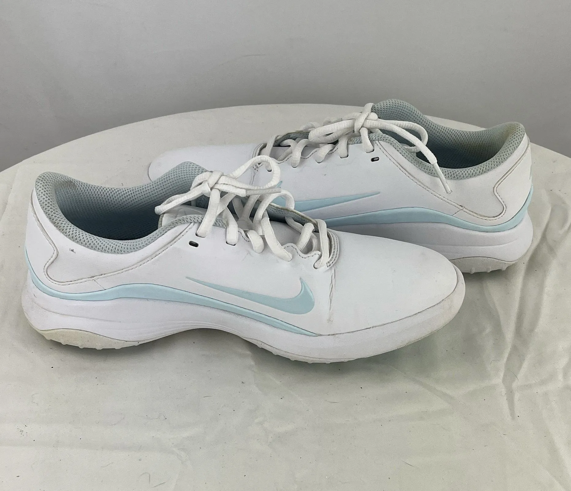 Nike Women's Vapor Fitsole White/Baby Blue Golf Shoes Size 8