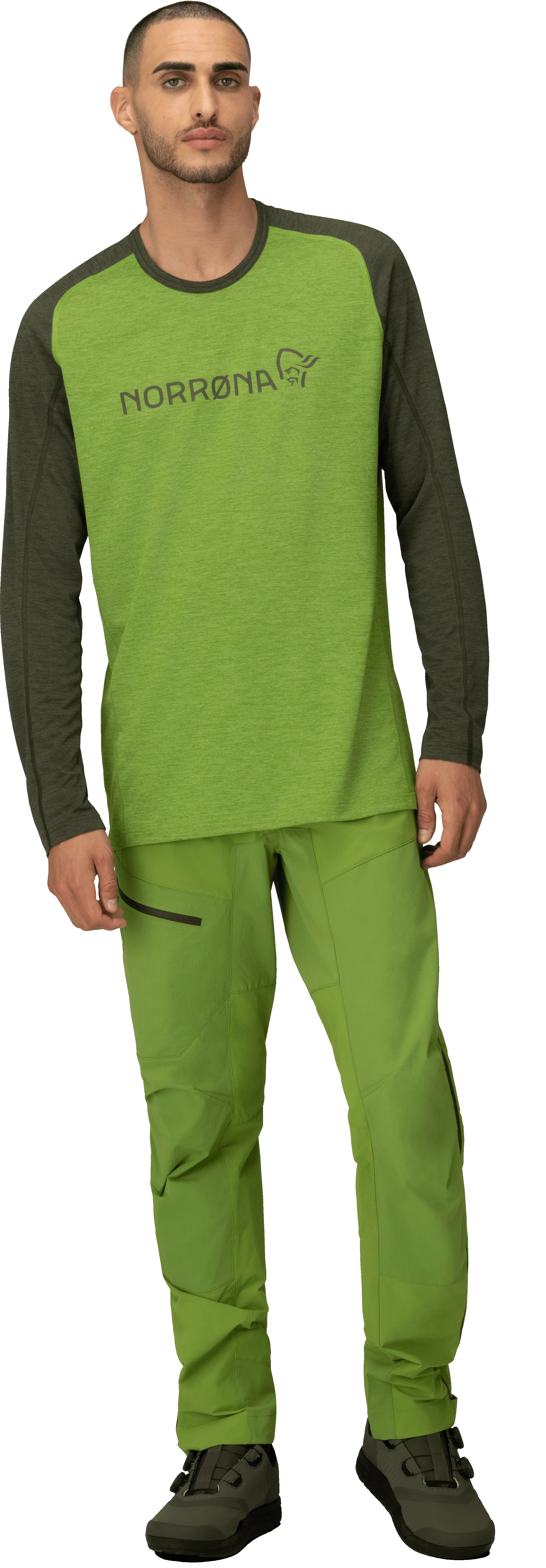 Norrøna Men&#x27;s Fjørå Equaliser Lightweight Long Sleeve Norrona Green | Buy Norrøna Men&#x27;s Fjørå Equaliser Lightweight Long Sleeve Norrona Green here | Outnorth